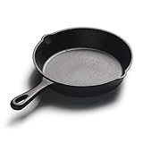 RASTKY Sartén Antiadherente de Hierro Fundido para Cocinar, Sartén Redonda de Fondo Plano de 20 Cm para Todas las Estufas y Fogatas