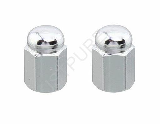 Tapas de válvula hexagonales cromadas para bicicleta. Piezas para bicicleta. miniatura 2