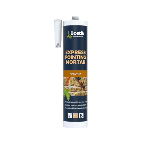 Bostik Express Pointing Mortar Buff - 310ml - Ready-to-Use - Brick & Masonry Joint Repair Sealant - Weather Resistant - Overpaintable