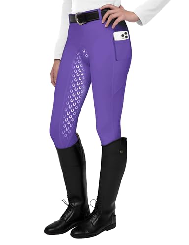 Fitst4 Sports Pantalones De Montar Para Mujer Pantalones De Montar Con Refuerzo Completo De Silicona, Bolsillo Para El Móvil Y Trabillas Para El Cinturón Fitst4 Sports Pantalones De Montar Para Mujer Pantalones De Montar Con Refuerzo Completo De Silicona, Bolsillo Para El Móvil Y Trabillas Para El Cinturón