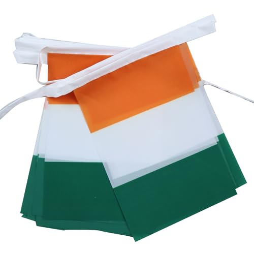 Image of AZ FLAG Ivory Coast 6 meters BUNTING Flag 20 flags 9'' x 6'' - Ivorian STRING flags 15 x 21 cm