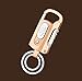 EEUK Llavero multifunción, llavero con iluminación, encendedor electrónico portátil a prueba de viento, cargador USB, abrebotellas de vino, lima de uñas, destornillador/cuchillo de oro rosa