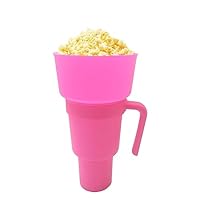 Amazon｜ポップコーンスナックカップ - ストロー付きポータブル
