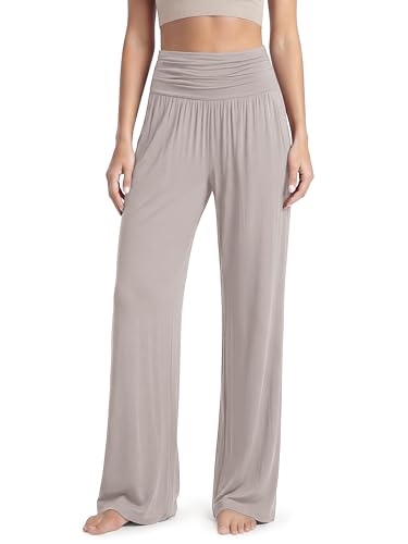 Image of ODODOS Women's Wide Leg Palazzo Lounge Pants with Pockets Light Weight Loose Comfy Casual Pajama Pants-26 /28 /30 inch /32 inch Inseam