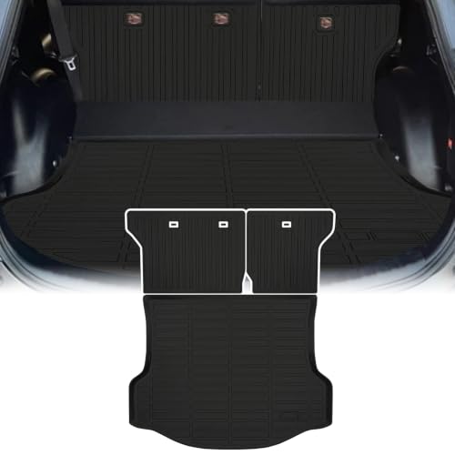 ZQULOYO Cargo Liners Backrest Mat for Toyota RAV4 Accessories 2013-2018 with Hook&Loop Rear Trunk Mat Rear Seat Back Cover Protector All Weather Anti-Slip Split Dog Liner 3 PCS