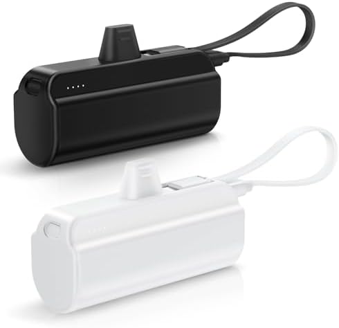 2-Pack Mini Portable Charger for iPhone,5200mAh Ultra Compact PD Fast Charging P 2-Pack Mini Portable Charger for iPhone,5200mAh Ultra Compact PD Fast Charging P