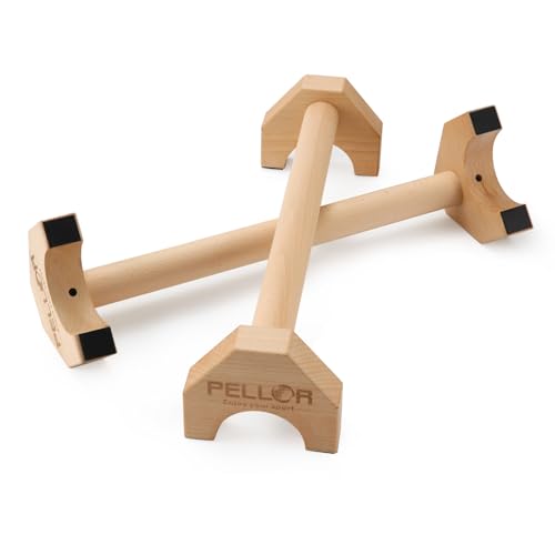 PELLOR Push Up Board, Pushup Stands with Sports Wristbands Wood Parallette Push Up Bar Portable Fitness Gym Gear Equipment with Anti-Slid Mat Workout Push Up Stand Exercise Women Men