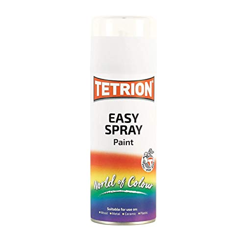 Image of Tetrion Easy Spray Paint - Clear Lacquer 400ml - Acrylic Clear Coat Spray for Wood, Metal, Plastic, Ceramic & More - Easy to Use, Durable Finish,Indoor & Outdoor Use, 13.5 Oz