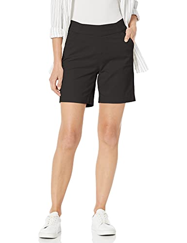 Jag Jeans Women's Petite Gracie Pull On 7" Short, Black, 6P #TOP22