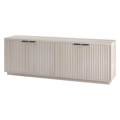 Henn&Hart 70" TV Stand for TVs up to 78", Beech White by Henn&Hart - Used condition - Image 4