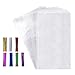 100 Cello Cellophane Treat Bags(1.8mil.),7X12in Big OPP Clear Plastic Bags for Bakery,Popcorn,Cookies, Candies,Dessert with 7 Colors Twist Ties!