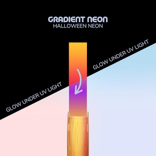 Image of Panchroma Gradient Halloween Orange, Yellow and Magenta Neon PLA 3D Printing Filament, 1.75mm, 1kg Spool, Easy to Print, AMS Compatible, Perfect for Toys, Props, Cosplay, Signage and UV Displays