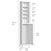 SogesHome Bathroom Storage Cabinet, 5-Tier Freestanding Tall Bathroom Cabinet with 1-Door Cabinet, Home Organizer Display Cabinet with 5-Open Shelves for Bathroom, Living-Room, Bedroom