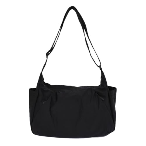 Elegante bolsa de hombro de nailon con acabados cómodos y gran espacio