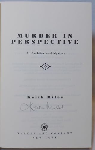 Murder in Perspective: An Architectural Mystery 0802732984 Book Cover