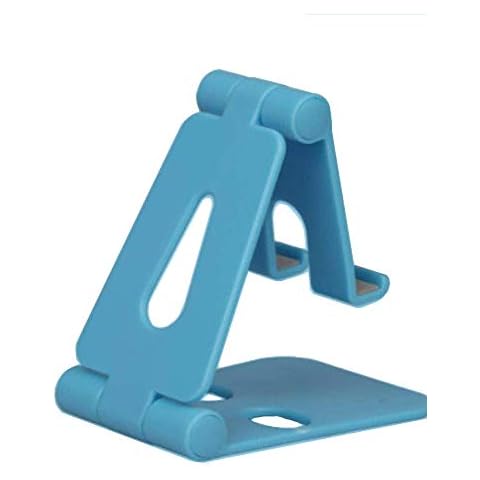 USSJ Cell Phone Stand for Phones,Adjustable Desktop Phone Holder Compatible with All Phones, Cell Phone Holder for Desk to Free Your Hand (Blue) Cover