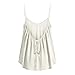 Girls Cotton Linen Tank Tops Summer Sleeveless Loose Spaghetti Straps Shirts Cute Comfort Athletic (White, 8-9 Years)