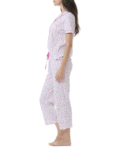 Image of Karen Neuburger Women's Short Sleeve Girlfriend Capri Pajama Set