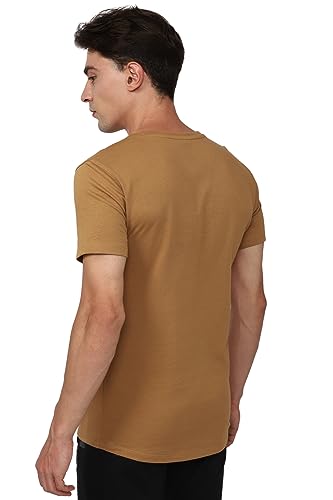 Image of Peter England Men Cotton Blend Regular Fit T-Shirts
