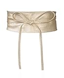 Un cinturón de moda en estilo obi para mujer que ayuda a ajustar tu cintura para una figura de reloj de arena.