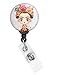 Frida Kahlo Retractable Badge Reel with Swing Clip and 36 Inch Cord