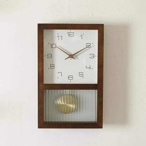 Reloj de Pared con Péndulo, Diseño Vintage Silencioso, 28x45 cm miniatura 1