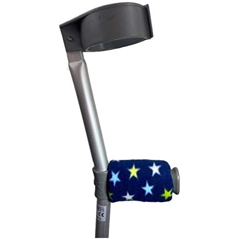 Crutch Handle Padded/Pad Covers (Set of 2) - Selection of Colours Designs Free P&P (Navy Stars) Cover