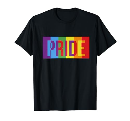 Pride Proud LGBTQ Bandera de libertad del orgullo gay colores del arco iris Camiseta