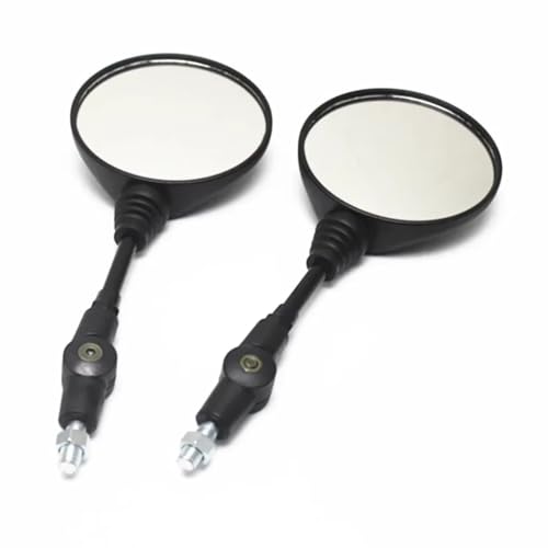 Espejo retrovisor para motocicleta negro redondo anticaída plegable 10mm