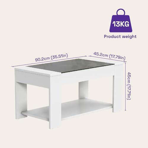 Image of Wakefit Center Table | 1 Yr Warranty | Coffee Table for Living Room Wooden, Tea Table for Living Room Wooden, Sofa Table, Free Installation from Brand, Modern Multi-Functional & Wobble-Free(Vellun)
