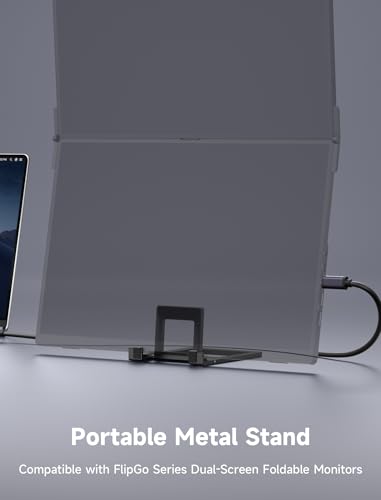 Image of JSAUX Portable Stand Mount for FlipGo Series and 13.5'' /15.6'' /16 Inch Portable Monitors, Lightweight Screen Extender Holder, Quick Setup Monitor Support for Travel Office Desk -Black