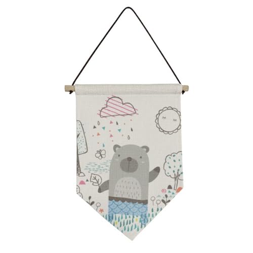 Drapeau en toile rhinocéros bleu no/no pour éveiller l'enfance