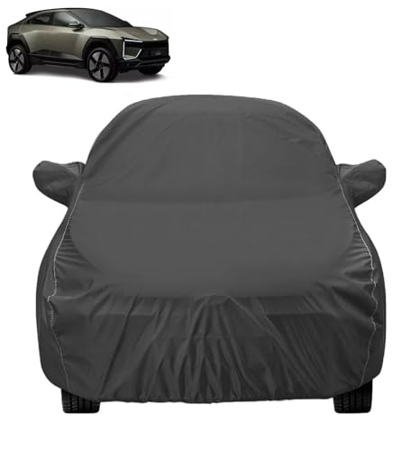 Image of Auto Hub Car Cover Compatible with Mahindra BE 6e EV with Mirror Pocket, Dustproof, Heat Resistant, Triple Stitched, BE 6e EV Car Cover- Grey