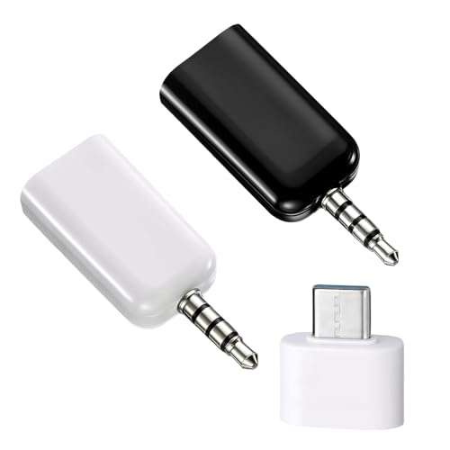 Qulkws 2 Pcs AUX to USB Adapter AUX to 3.5mm Audio Adapter USB A Female to Male Audio Converter Jack Plug for USB Flash Drive MP3 Music Auxiliary Port U-Disk to Connect Car CD Player Only