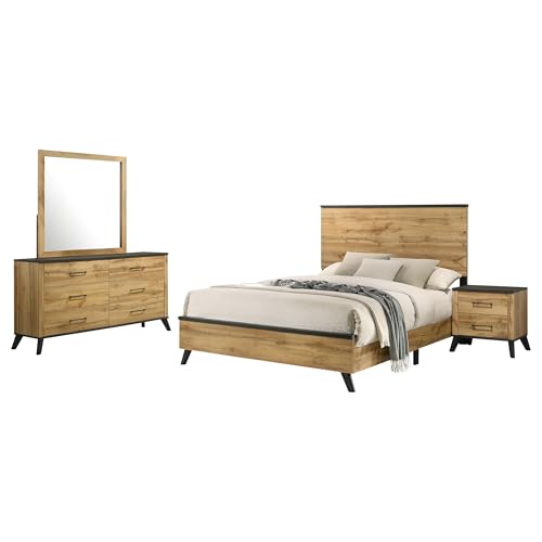 Coaster Home Furnishings Kaywood Mid-Century Modern 4-Piece Bedroom Set Full