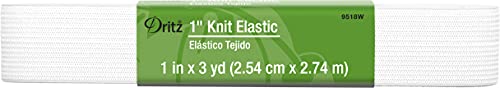 Dritz 1  Knit Elastic, White