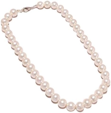 Beautiful Jewelry Freshwater Pearl Necklace 11x12 mm, Round Pearl, Beaded Necklace Beadwork Woman's Necklace 20 INCHES Code-COM-2694