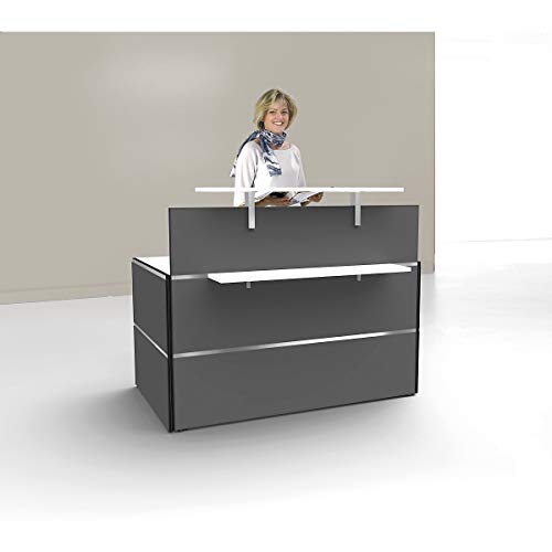 Façade Page Atlantis Kerkmann support de présentation anthracite pour table