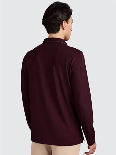 Image of STELLERS Men's Full Sleeve Polo T-Shirt | Premium Cotton | streatchable | Enzyme bio Washed | Feather Touch Feel | Sustainable