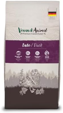 Venandi Animal – Premium Katzenfutter – Ente, mit viel frischem Geflügel, Trockenfutter, getreidefrei 1er Pack (1 x 1,5kg)