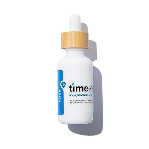 Timeless Skin Care Hyaluronic Acid 100% Pure Serum - 1 Oz - Powerful Formula To Rehydrate Skin & Boost Moisture Levels + Relieves Appearance Of Skin Tightness - Recommended For All Skin Types #TOP17