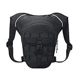 NovaKui Bolsa de Pierna para Hombre Mujer Riñonera Multifuncional para El Muslo para Motocicleta Riñonera para Exteriores Impermeable Ajustable(1)
