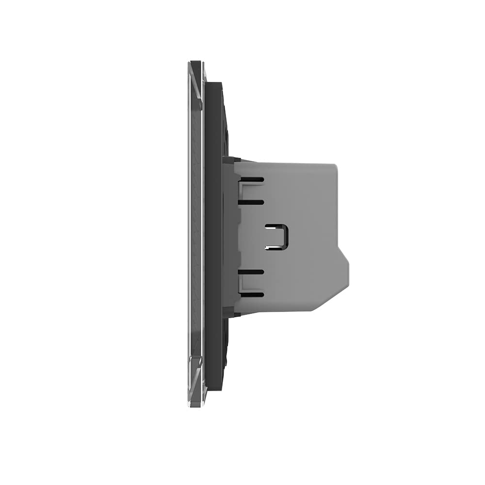 LIVOLO Wechselschalter Kreuzschalter 1 Fach VL-C701S-15 Touch Lichtschalter Wandschalter Glasrahmen Glas Blende grau Touch