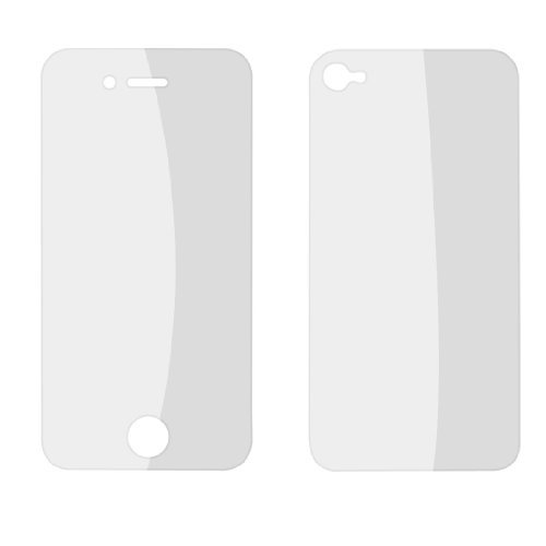 DealMux Clear Front Screen Guard Back Cover Film for Apple iPhone 4 4G 4S 4GS 4th