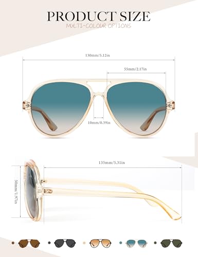 Polarized Sunglasses for Women, Womens Sunglasses Polarized for Shopping, Driving, 2PACKS3