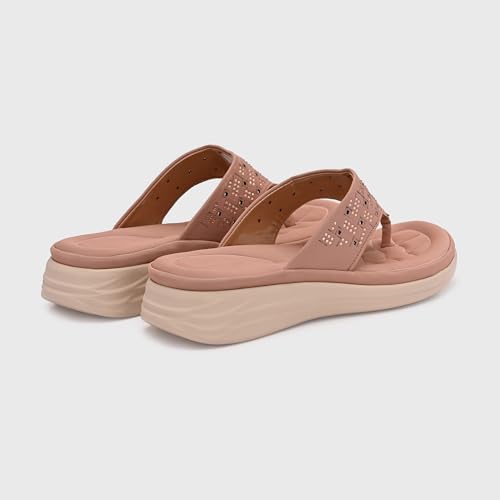 Image of Centrino Women's Sandals | Stylish Slip-On Sandals|Elegant & Trendy Design | Slippers /Flip-Flops|Fashionable Casual & Stylish|Lightweight & Breathable|Outdoor Casual Chappals for Ladies & Girls(9320)