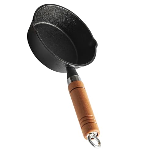 TOYANDONA Cacerola de Hierro Madera Olla de Derretir para Calentar Salsas para Cocinas Pequeñas y Camping