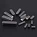 140PCS Parallel Drive Shaft Keys, 8mm 10mm 12mm 16mm 20mm 25mm 30mm Round Ended Key Set Carbon Steel with Box for Industrial Use