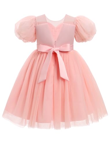 OBEEII Girls Birthday Tulle Dress Toddler Pageant Party Ball Gown Formal Baptism Tutu Dress Cake Smash Photoshoot Outfit2