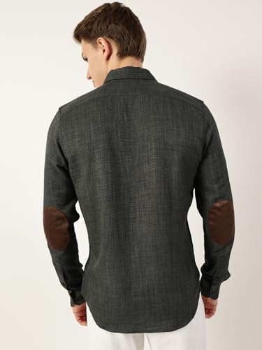 Image of Thomas Scott Men's | Solid | Full Sleeve | Regular Fit | Polyester | Button Down Collar | Casual Shirt